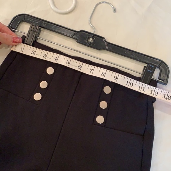 Forever 21 double row silver button high rise black leggings - Picture 4 of 8